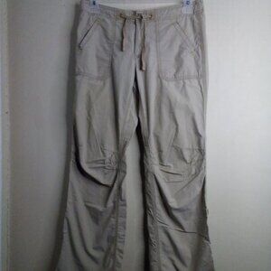 Gap Pants Women 8 Active Adjustable Hem Hiking 100% Cotton Tan